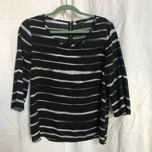 Striped 3/4 Sleeve Shirt